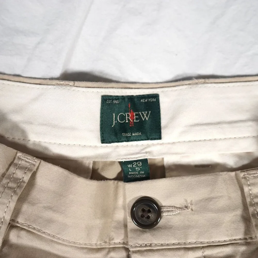 J.Crew Oarsman Shorts Tan Beige 29W 5L